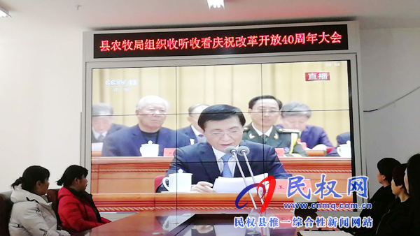 我縣各鄉(xiāng)鎮(zhèn)（街道辦）、縣直各單位認(rèn)真組織全體干部集中收聽(tīng)收看慶祝改革開(kāi)放40周年大會(huì)
