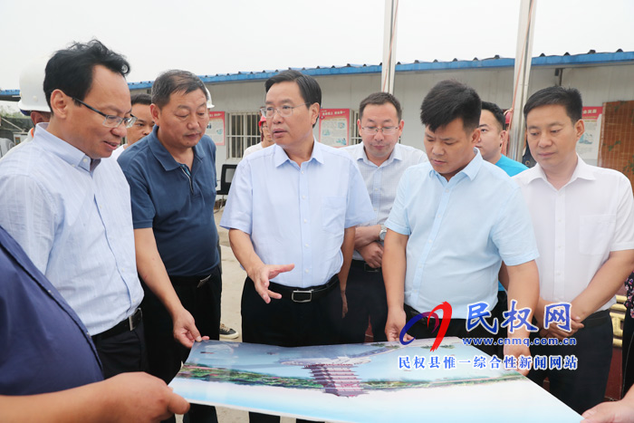 市人大常委會副主任、縣委書記姬脈常調(diào)研我縣城市水系建設(shè)工作