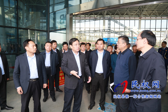 市人大常委會副主任、縣委書記姬脈常查看2019河南·民權(quán)第五屆制冷裝備博覽會籌備工作