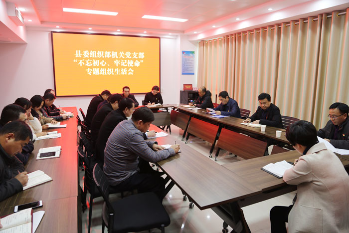 縣委組織部召開機(jī)關(guān)黨支部“不忘初心、牢記使命”專題組織生活會(huì)