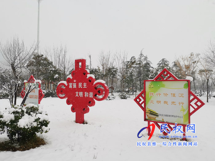 圖說(shuō)|河南民權(quán)：2020年的第一場(chǎng)雪，太美了吧!