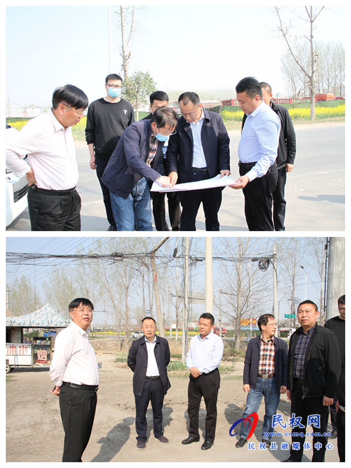 縣政協(xié)黨組書記、主席周明河到西環(huán)路與冰熊大道交叉口改造工程現(xiàn)場(chǎng)辦公