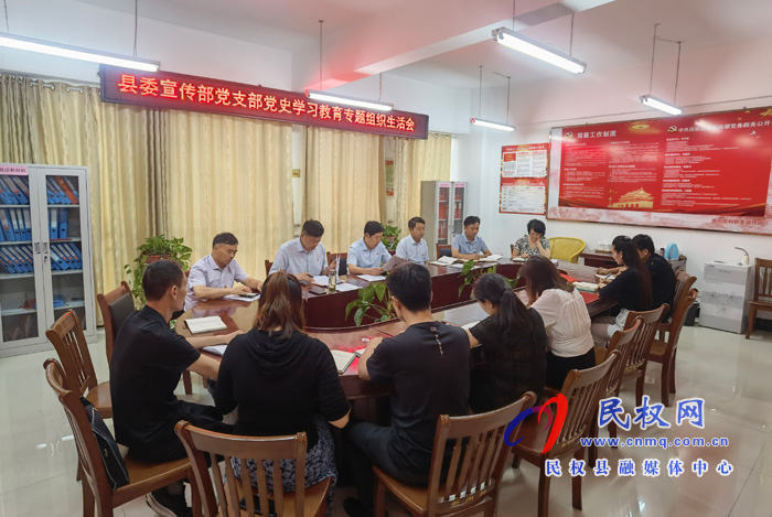 縣委宣傳部黨支部召開黨史學(xué)習(xí)教育專題組織生活會