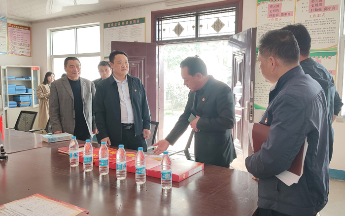  縣委常委、組織部長(zhǎng)王義彬督導(dǎo)軟弱渙散村黨組織整頓及駐村第一書記工作情況