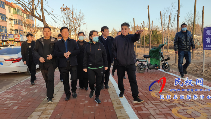 縣委副書記、縣長(zhǎng)王靜嫻察看城市建設(shè)、園林綠化等工作