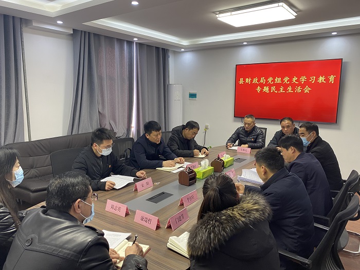 縣財政局黨組召開黨史學(xué)習(xí)教育專題民主生活會