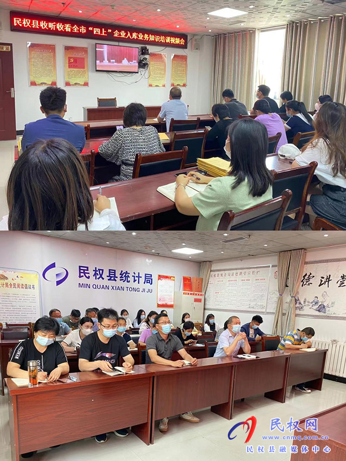 民權(quán)縣統(tǒng)計(jì)局收聽收看全市“四上”企業(yè)入庫(kù)業(yè)務(wù)知識(shí)培訓(xùn)視頻會(huì)