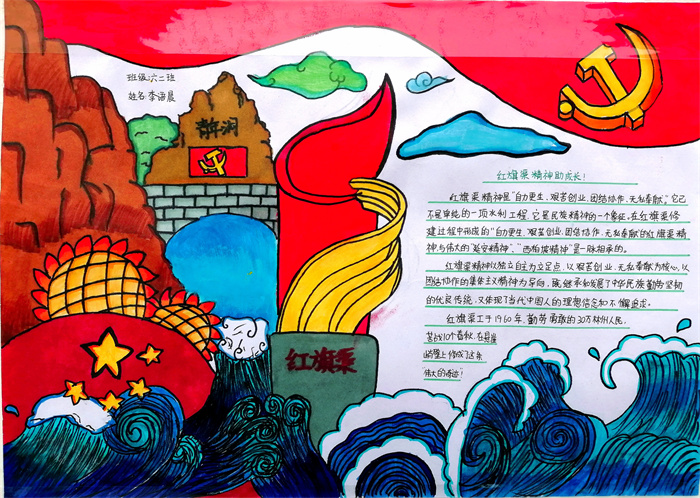 紅旗渠精神助成長  紅色基因永流傳——民權(quán)縣第三小學舉辦“紅旗渠精神助成長”手抄報作品展