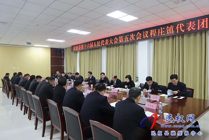 縣委副書記、縣長王景義參加程莊鎮(zhèn)代表團(tuán)審議討論