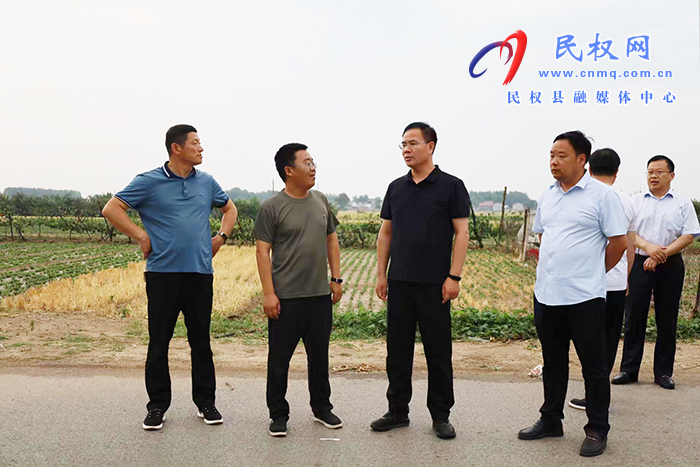 縣委副書記、縣長王景義查看雨后農(nóng)業(yè)設(shè)施受損情況