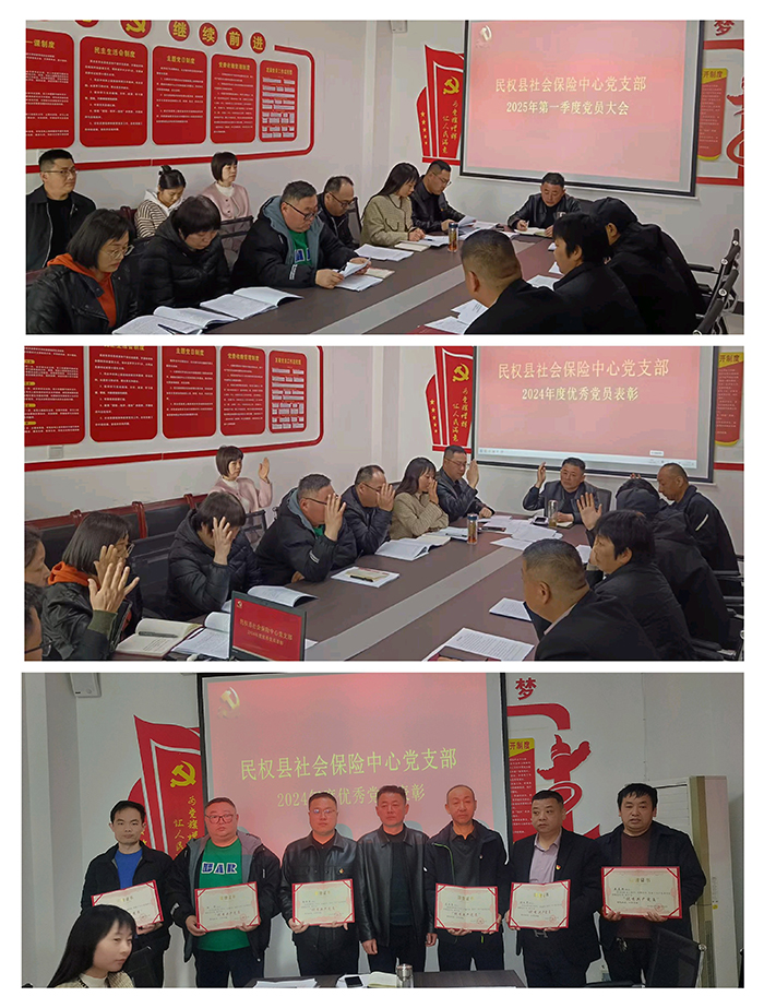 民權(quán)縣社會(huì)保險(xiǎn)中心黨支部召開2025年第一季度黨員大會(huì)