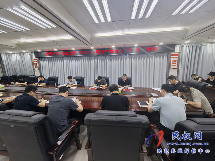 縣委辦公室黨支部召開2025年6月份主題黨日“1+N”活動